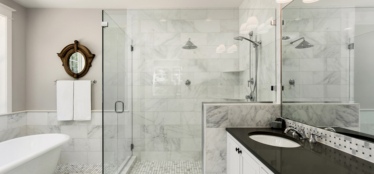 bathroom shower door installation in West Hollywood